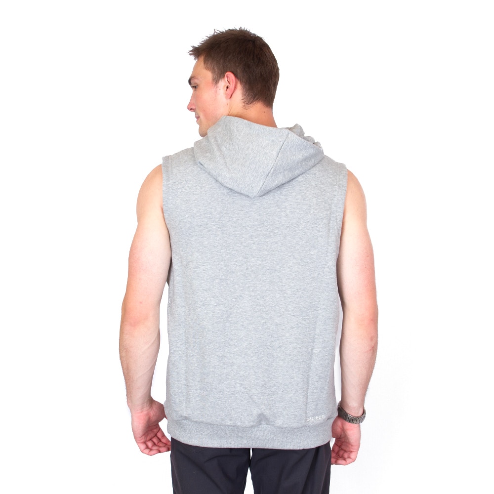 Classic Oregon O, Nike, Grey, Hoodie, Performance/Dri-FIT, Men, Heavy fleece, Sideline, Sleeveless, Pullover, Sweatshirt, 883782